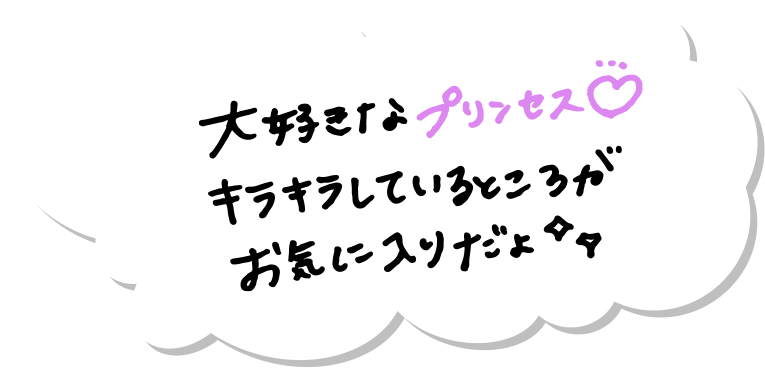 大好きなプリンセス キラキラしているところがお気に入りだよ